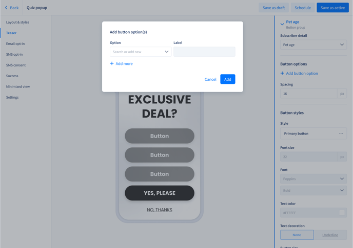 Opt-in tool editor (7)Options