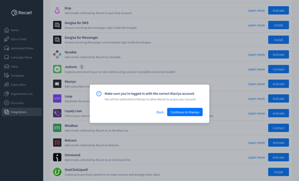 Integrations - List