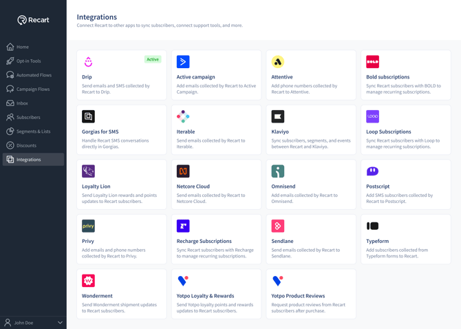 Integrations - Drip