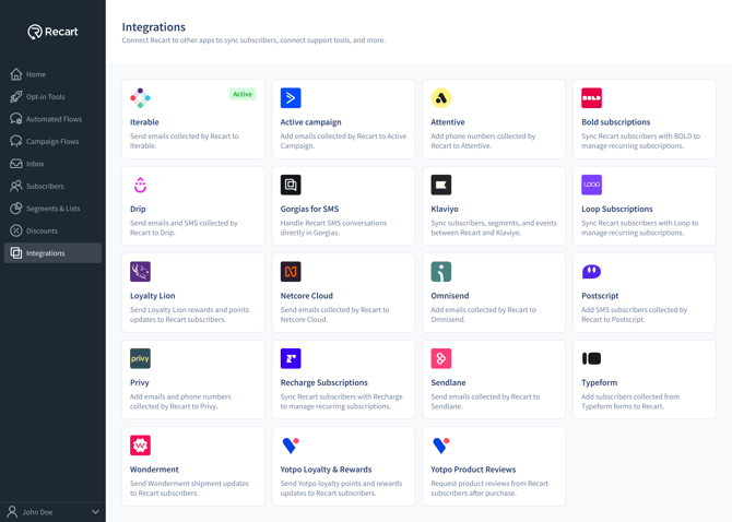 Integrations - Iterable