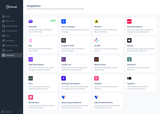 Integrations - Postscript