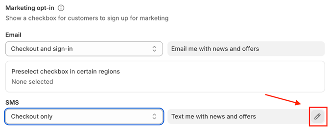 edit shopify marketing disclosure